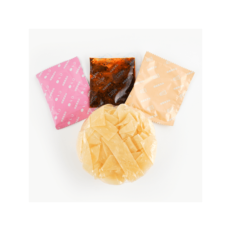 白家陈记 阿宽 非油炸 干拌红油面皮 酸辣味 袋装 115g 4