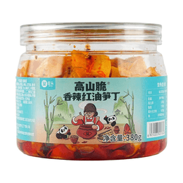 屋头 高山脆 香辣红油笋丁 380g