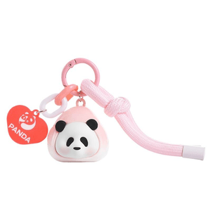 Chengdu Giant Panda Base Official Fruit Flower Cute Grain Pendant Keychain Peach 37mm