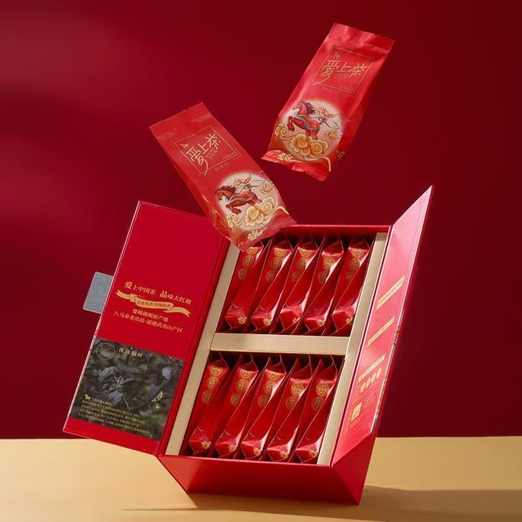 【中国直送】巴馬茶業 武夷山大紅袍 福建省北部 強い香りタイプ 愛のお茶ギフトボックス 160g*1箱 3