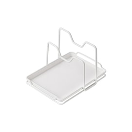 Sitting Spatula Drainer Rice Spoon Chopstick Holder Pot Lid Chopping Board Holder Kitchen Storage Rack White