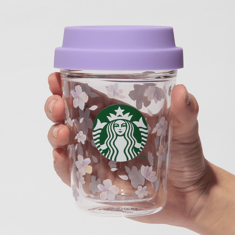 JPスターバックス SAKURA2025 二重壁耐熱ガラスカップ 296ml - Yami