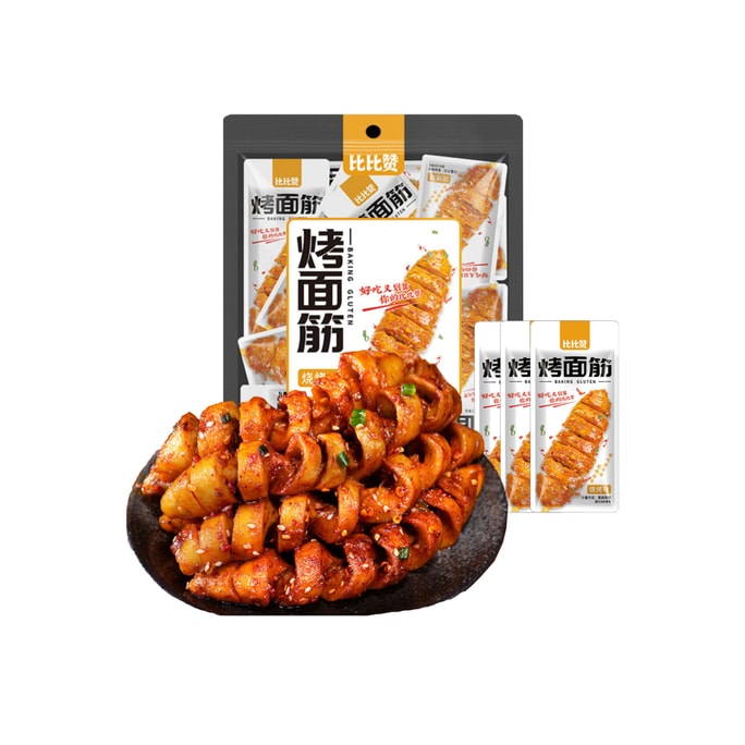 Grilled gluten small package soy products Healthy snacks fragrant elastic tendon Roll Street food [BBQ flavor] 280g