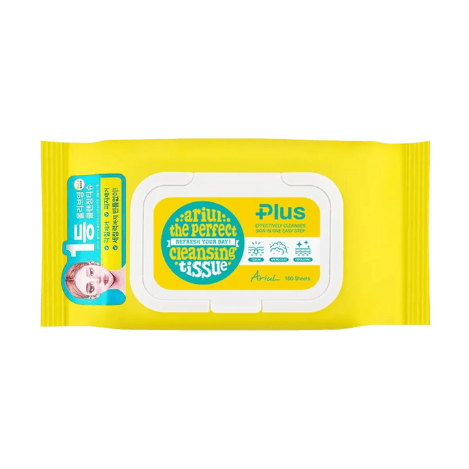 퍼펙트 클렌징 티슈 플러스, 메이크업 리무버 물티슈, 비건 100매