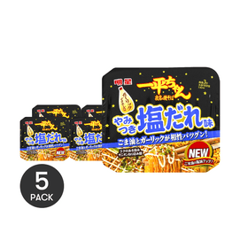 日本MYOJO明星 超级王牌拉面 一平酱 夜店炒面 胡椒盐蛋黄酱味 130g*5【5盒装】(不同包装随机发)