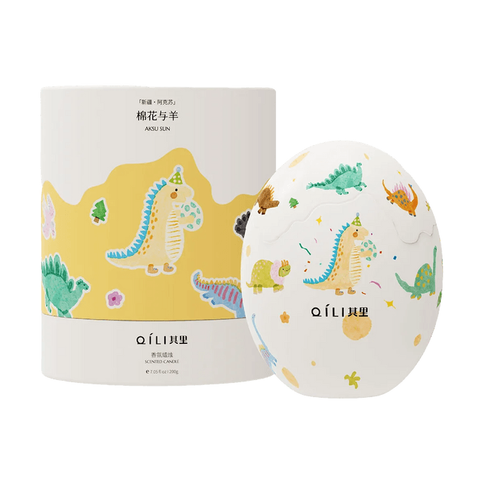 Hatching Baby Dinosaur Aromatherapy Candle  - 200g Cotton & Sheep, Long-Lasting Home Fragrance Gift Set for Daily Use
