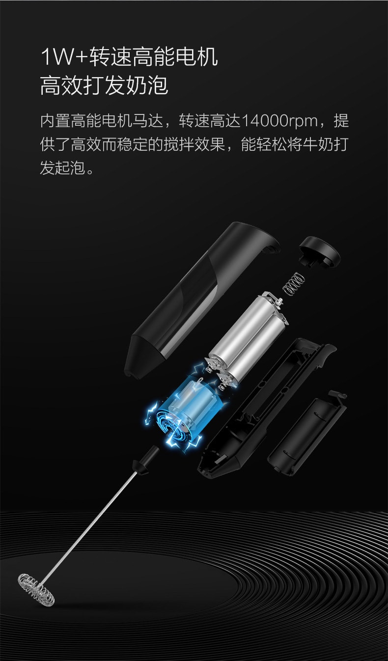 慢時光 手持電動打奶泡器 咖啡打泡器 打蛋器 牛奶攪拌器 奶油蛋糕 149g 需使用A4電池哦 快速打發綿密奶泡 家用拉花神器(不含電池)