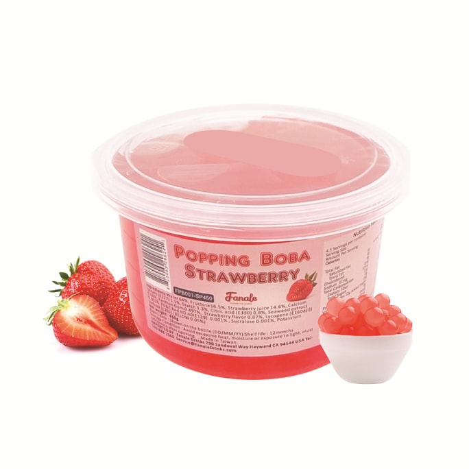 Popping Bursting Boba Strawberry Flavor 450g