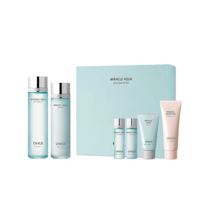 [홍콩 직배송] 오휘 오션 하이드레이팅 세트 (6종) - 건성 피부를 위한 구세주, 72시간 지속 수분 공급, 진정 및 회복, 빛나는 수분 피부 연출