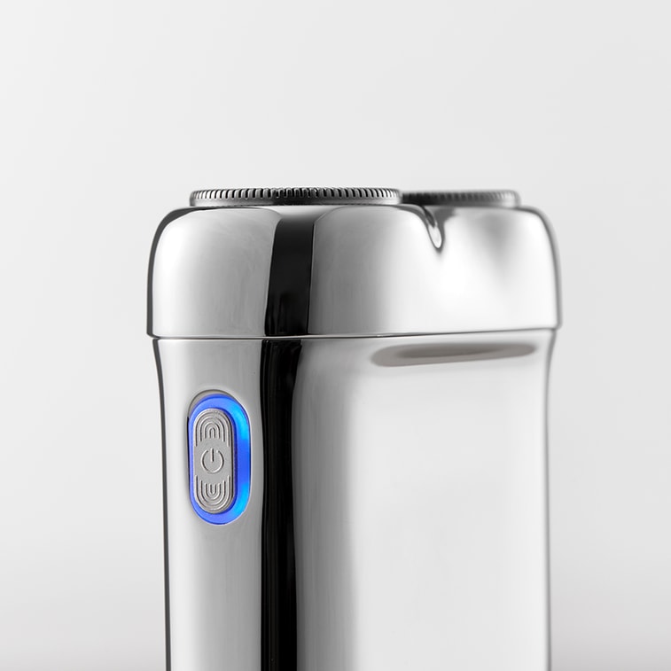 Premium Electric Shaver with Dual Floating Blades – Stainless Steel Body | Wet & Dry Use | Fast Charging | Waterproof & Easy to Clean 9