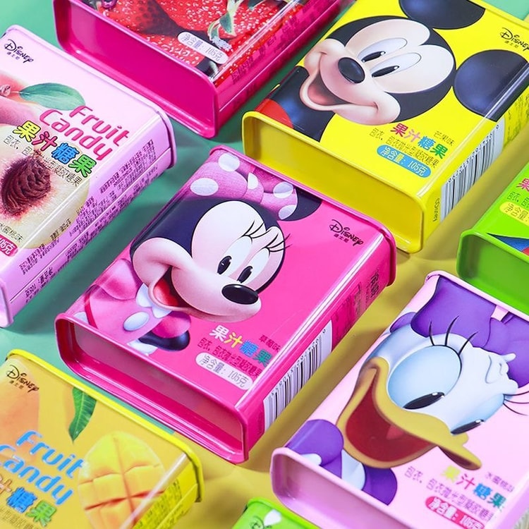 Disney Juice Gummy Candies Strawberry/Green Grape/Peach/Mango