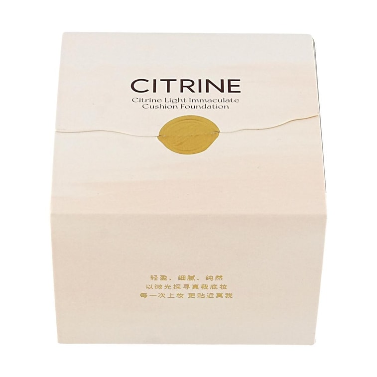 Citrine Light Immaculate Cushion Fundation, 0.42 oz. #W01 Fluffy Cloud - 12HR Hybrid Skin | Lightweight Coverage & Natur 7
