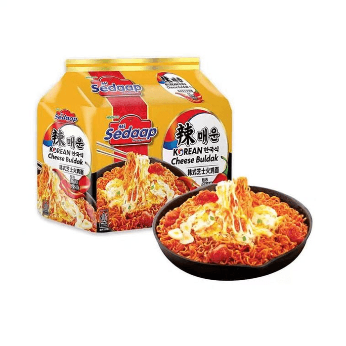 【中国直邮】 印度尼西亚 SEDAAP 辉英喜达印尼捞面进口干拌面方便面捞面速泡面炸鸡风味拌面86g*5包