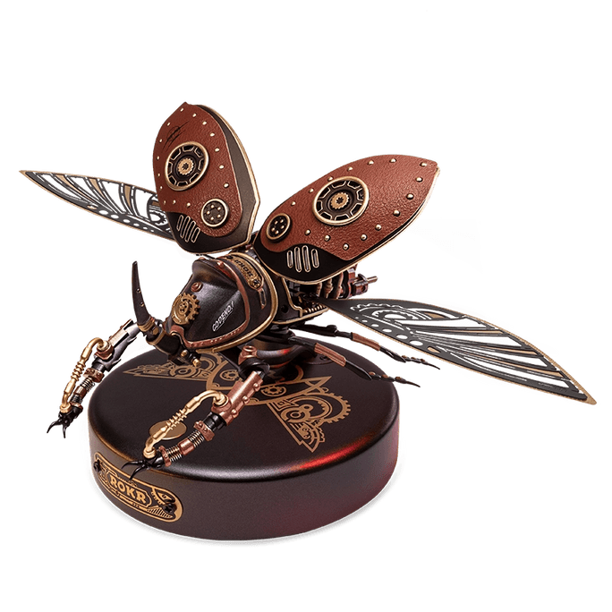 엄마는 나를 사랑해 전기 곤충 나무 퍼즐 - 코뿔소 딱정벌레 (8-99세)