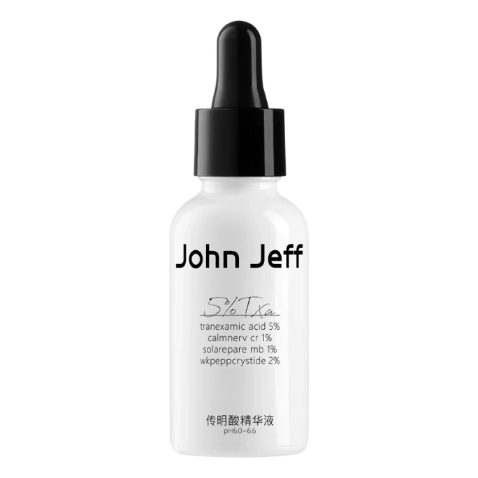John Jeff 5%传明酸精华液15ml 4周提亮肤色  舒缓修护皮肤屏障 淡化红色痘印 长效退红 面部精华姐夫