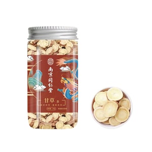 南京同仁堂Nnanjing Tongrentang 甘草片100g 1罐装 干货煲汤泡茶滋补养生 国货品牌