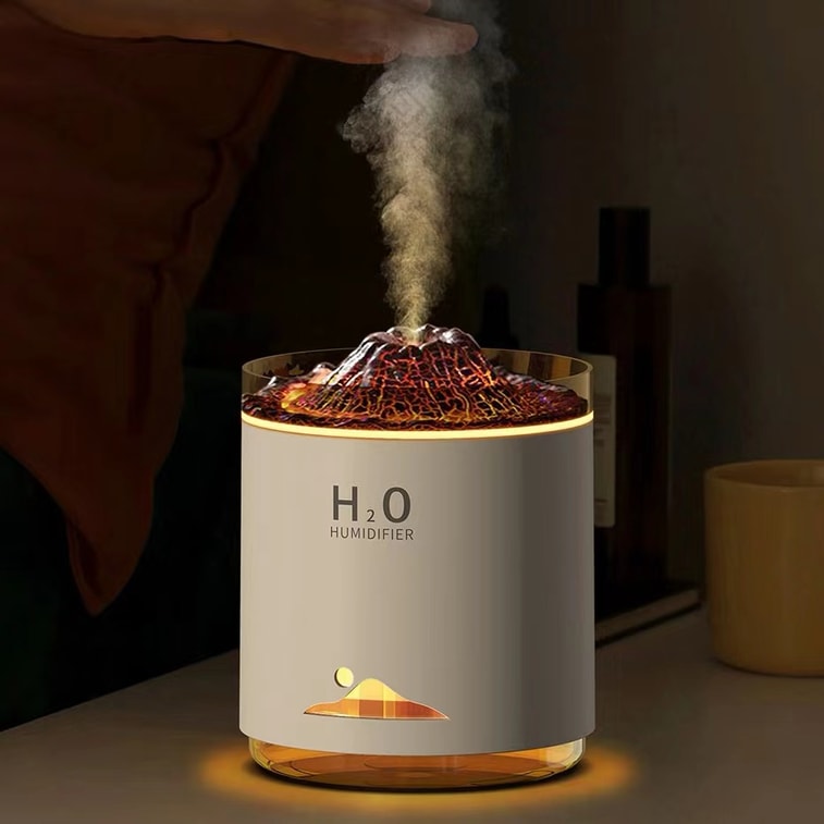 中國LLD樂樂多 火山加濕器七彩小夜燈二合一 白色 1件 4