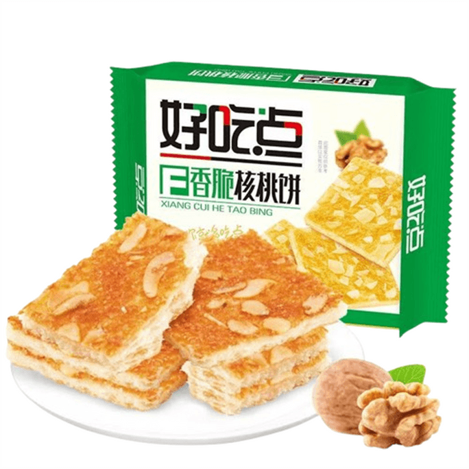 [中国からの直送] 好鶏店 クリスピークルミ味ビスケット 多彩な味 栄養豊富 ヘルシー 朝食 スナック 108g/袋