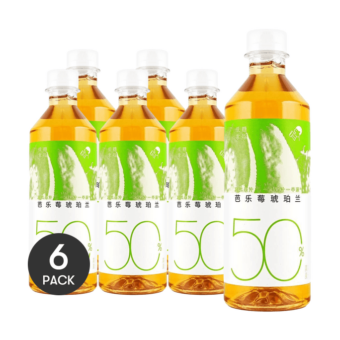 喜茶 芭樂莓琥珀蘭 真果汁茶飲料 450ml *6【6份超值裝】【低糖0脂】【濃鬱芭樂莓果香&鮮爽茶香】