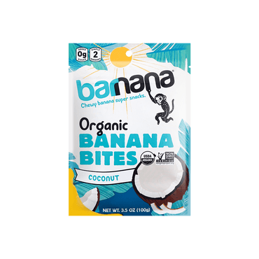 美国BARNANA 有机耐嚼香蕉块 椰子口味【美国有机超市最爱】100g