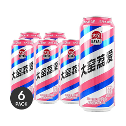 大窯 荔愛 荔枝口味果汁汽水 罐裝 500ml *6【6份超值裝】【童年懷舊老汽水】【內蒙古特產】