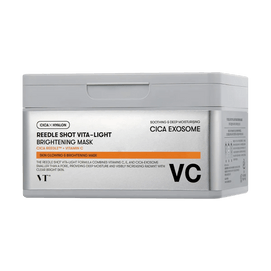 韩国VT 积雪草X玻尿酸系列 积雪草微针精华VC焕亮每日面膜 30片 高浓度维生素C 亮白弹性保湿 敏感肌适用