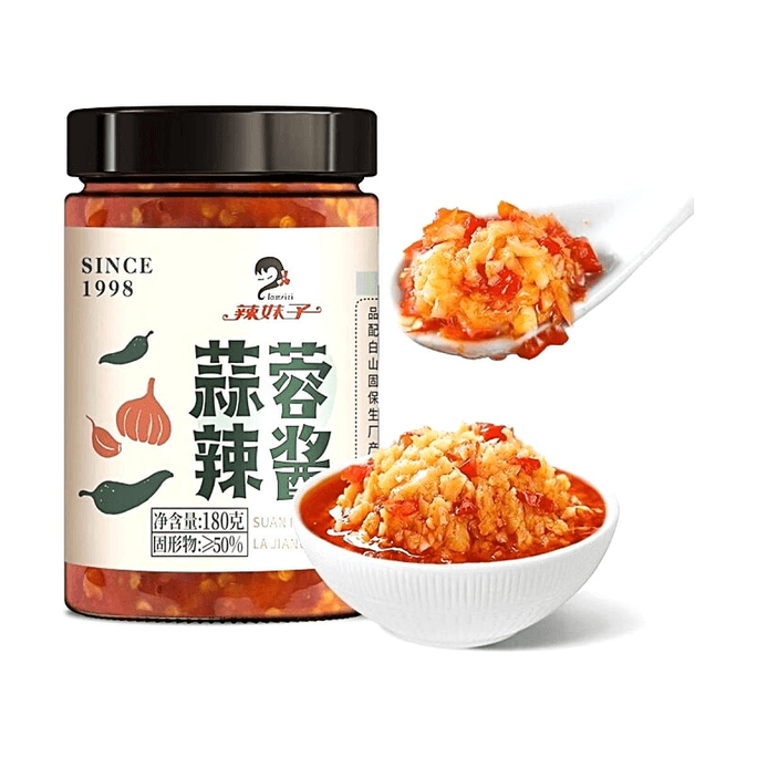 Sauce Aigre-Douce à l'Ail et au Piment 6.35oz Condiment Épicé et Aromatique pour Tremper et Cuisiner