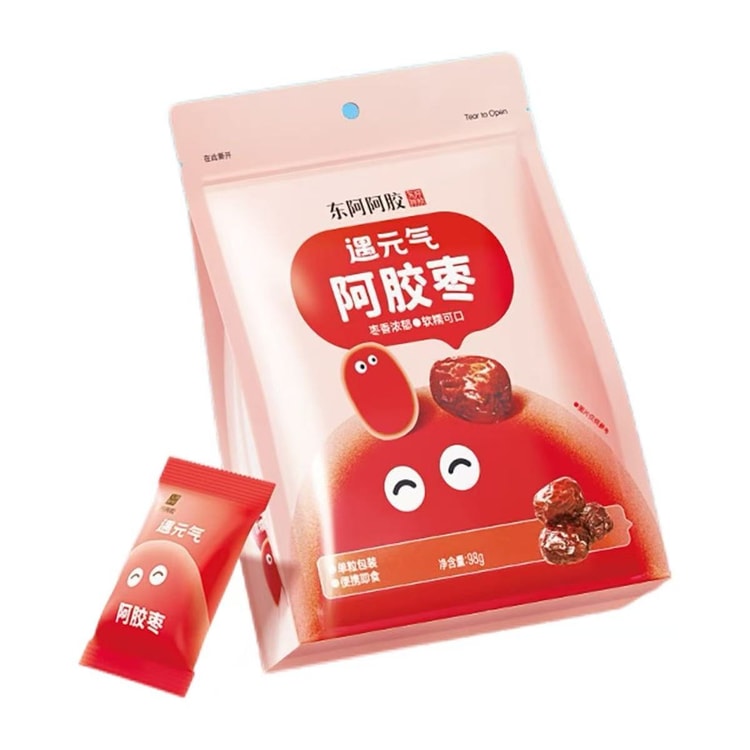 阿胶 東阿阿膠東阿阿膠棗無核獨立包裝即食零食98g*1袋- Yami
