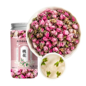 Peach Blossom Tea 25g 【Hand-Selected Buds·Full Aroma】 Naturally Sun-Dried, Clear Infusion, Long-Lasting Steep. Pairs With Snow Fungus, Goji & Dates. 【Beauty Tea】 Daily Herbal Wellness.