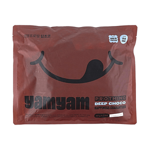 韓國YAMYAM 脆脆蛋白奶昔 蛋白粉 濃醇黑巧味 高蛋白飽腹代餐 7袋*40g【每袋含蛋白質20g】