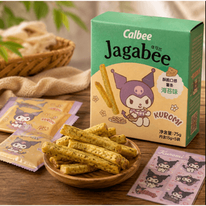 Sanrio Kuromi コラボ、海苔味ポテトスティック 2.65 oz【可愛いステッカー付き】