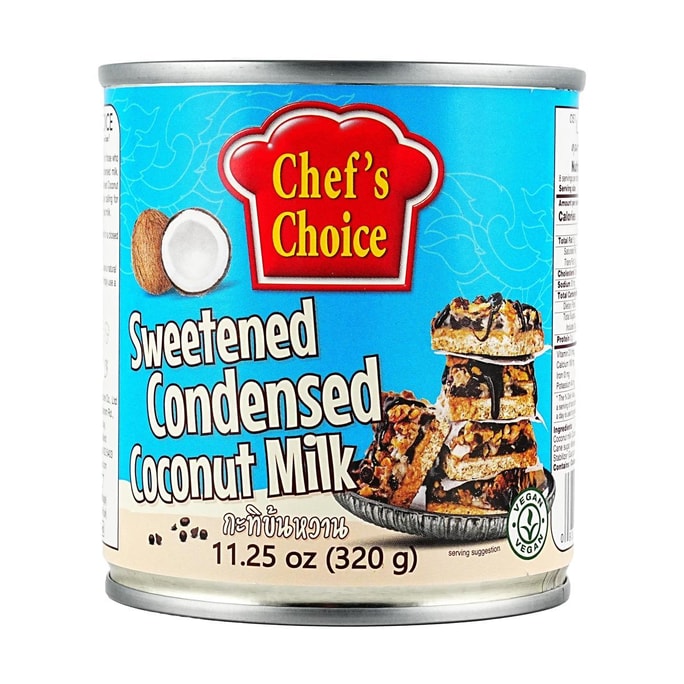 Sweet Condensed Coconut Milk 11.25 oz【Gluten Free Vegan】【For DIY Beverages, Baking, Desserts And Cooking】