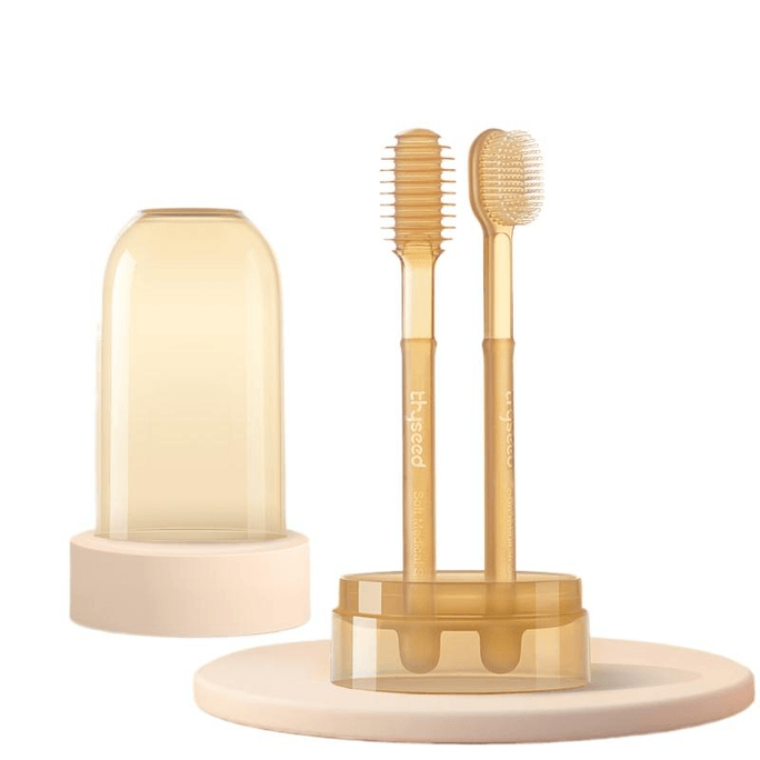 Shixi Early Brushing Baby Teeth Brushing Newborn Partition Cleaning Soft Silicone Does Not Harm Oral Cavity * 1 Box