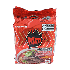 韩国SAMYANG三养 MEP黑胡椒牛肉味拉面 4连包 【浓郁牛骨汤】【辛辣黑胡椒】