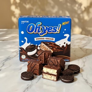 HAITAI Oh yes! Cookie and Cream Cakes - 12 Pieces, 12.69oz