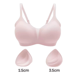 【中国直送】Jiao Nei リフォーム 517SP 拡大ブラジャー 下着 貧乳ギャザーアップシームレスブラジャー 【夏スタイル】枯れピンク(胸パッド1.5cm/3.5cm2枚) L(75C、80A、80B)