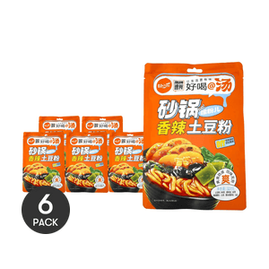 田小花 砂鍋馬鈴薯粉 附調味包 香辣過癮速食美味 327g*6 新舊包裝隨機發