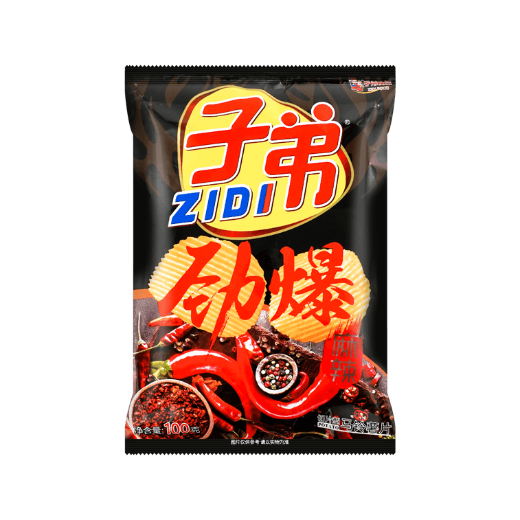 子弟 原切马铃薯片 土豆片  劲爆麻辣味 95g【人气爆品】【云南风味】 6