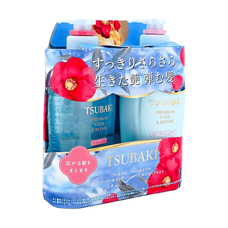 TSUBAKI Blue Premium Cool Hair Shampoo and Conditioner Set, 15.2 fl oz*2【Limited Edition】 5