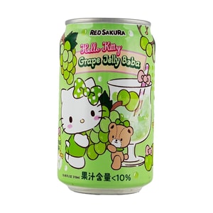 SANRIO HELLO KITTY Grape Aloe Bubble Drink 10.48 fl oz
