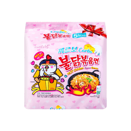 Korean Carbonara Stir-Fried Ramen Hot Chicken Flavor 5 Packs* 4.58oz