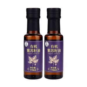 Organic pure perilla seed oil is cold-pressed at low temperature, and pure perilla oil edible oil is hot-fried, and 110ml*1 bottle is taken orally.