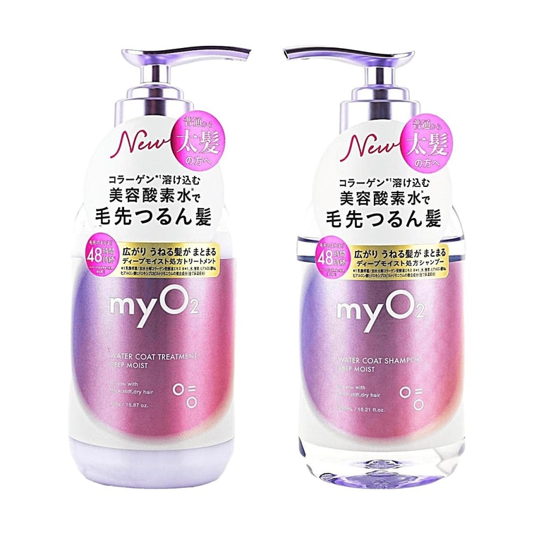 MYO2 Deep Moisturizing Water Coat Shampoo & Treatment Combo for Dry Damaged Hair Value Pack 4