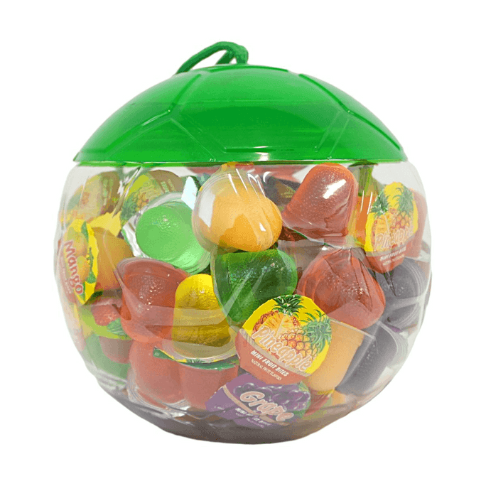 Mini Jelly en pot football 0.56oz*90*6 paquets [Pot en forme de ballon de football] [Arômes de fruits assortis]