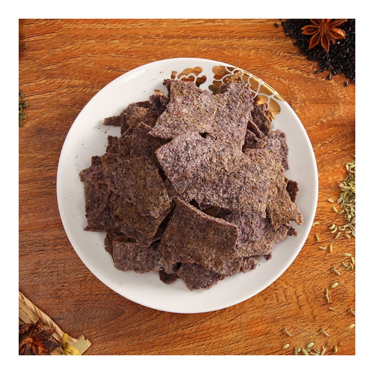 【襄陽特產】臥龍 黑米鍋巴 五香 200g 4