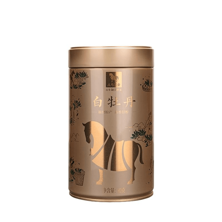 中国直邮】 八马茶业八马茶叶福建福鼎白茶白牡丹茶罐装白茶50g*1罐- 亚米
