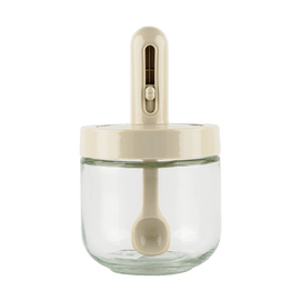 All-in-One Spoon & Lid Condiment Salt Jar Canister  275ml