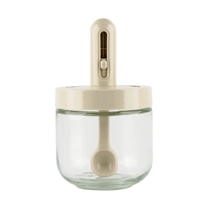 川島屋 伸縮調味料罐湯匙蓋一體調味料盒 收納盒密封鹽罐調味瓶 275ml