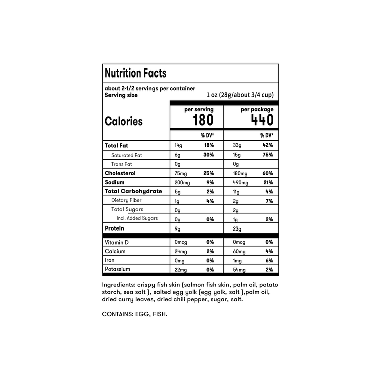 Salted Egg Salmon Fish Skin, 2.47 oz 7