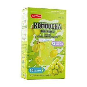 Shine Muscat Kombucha Powdered Mix 1.76 o[ Probiotics&Prebiotics] [0 Sugar Low Calories ] [Healthy Fermented Workout]